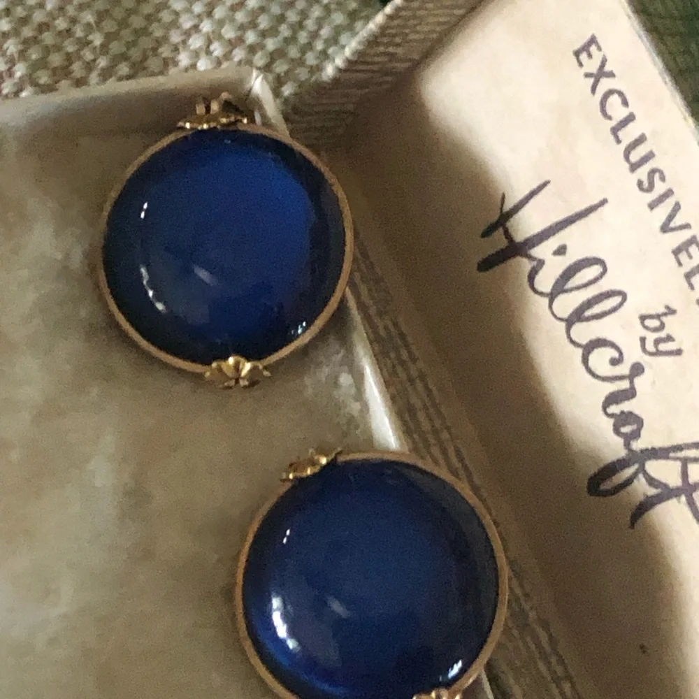 Vintage Cobalt Blue Cufflinks